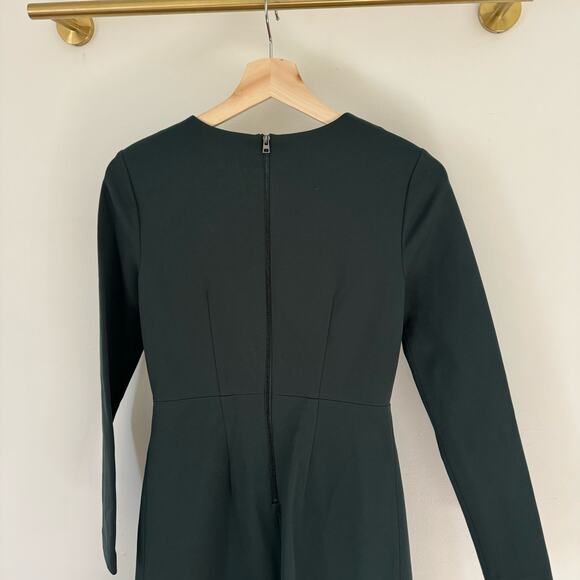 DIANE VON FURSTENBERG Green Capreena Hunter Long Sleeve Mini Dress Size 00 - Picture 8 of 8